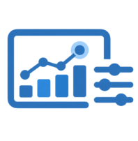 blue analytics icon